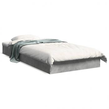 ARDEBO.de - Bettgestell Betongrau 75x190 cm Holzwerkstoff