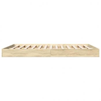 Bettgestell Sonoma-Eiche 160x200 cm Holzwerkstoff