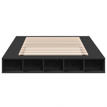 Bettgestell Schwarz 150x200 cm Holzwerkstoff