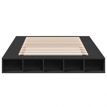 Bettgestell Schwarz 140x200 cm Holzwerkstoff