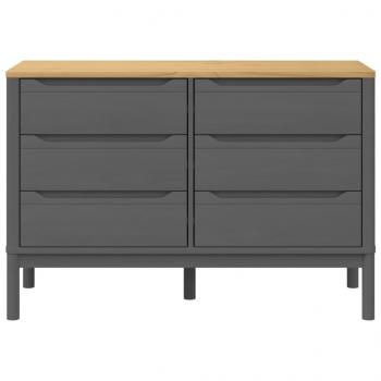 Kommode FLORO Grau Massivholz Kiefer