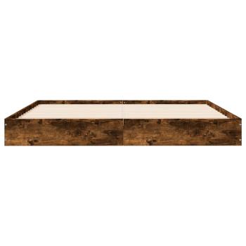 Bettgestell Räuchereiche 160x200 cm Holzwerkstoff
