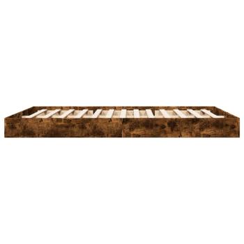 Bettgestell Räuchereiche 160x200 cm Holzwerkstoff
