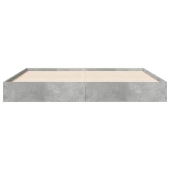 Bettgestell Betongrau 140x200 cm Holzwerkstoff