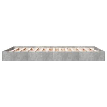 Bettgestell Betongrau 140x200 cm Holzwerkstoff