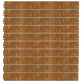 Rasenkanten 10 Stk. 10x103 cm Flexibel Cortenstahl