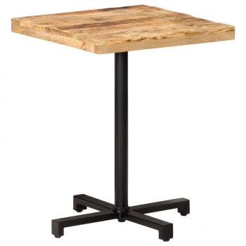 ARDEBO.de - Bistrotisch Quadratisch 60x60x75 cm Raues Mangoholz 