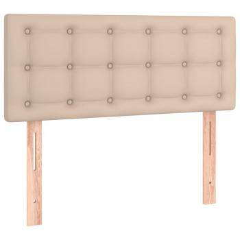 Boxspringbett mit Matratze Cappuccino-Braun 90x190cm Kunstleder