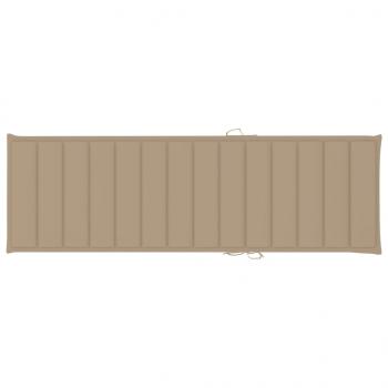 Sonnenliegen-Auflage Beige 200x70x3 cm Oxford-Gewebe