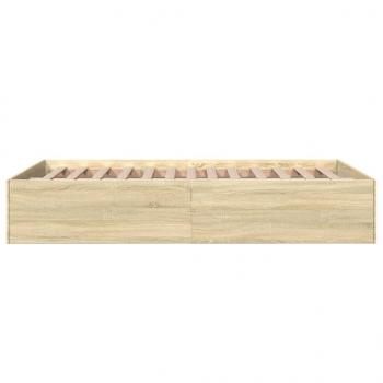 Bettgestell Sonoma-Eiche 120x200 cm Holzwerkstoff