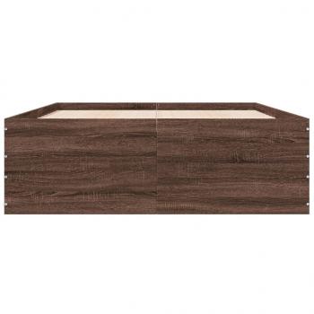 Bettgestell Braun Eichen-Optik 120x200 cm Holzwerkstoff