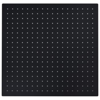 Regenbrause Edelstahl 50x50 cm Quadrat Schwarz