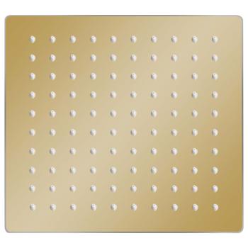 Regenbrause Edelstahl 20x20 cm Quadrat Golden