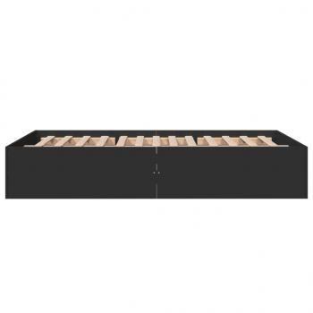 Bettgestell Schwarz 135x190 cm Holzwerkstoff