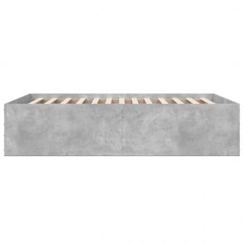 Bettgestell Betongrau 120x190 cm Holzwerkstoff