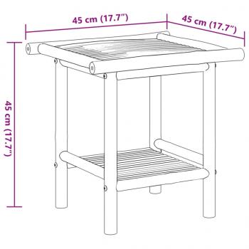 Couchtisch 45x45x45 cm Bambus