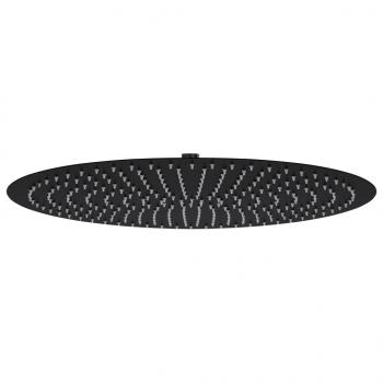 ARDEBO.de - Regenbrause Edelstahl 50 cm Rund Schwarz