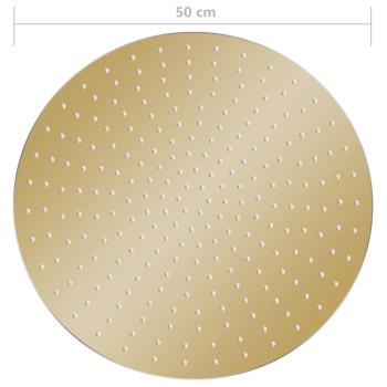 Regenbrause Edelstahl 50 cm Rund Golden