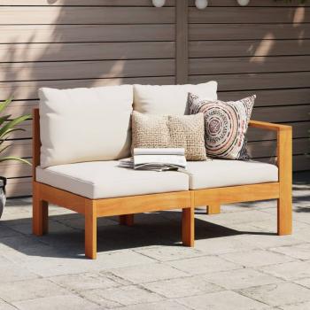 ARDEBO.de - Gartensofa mit 1 Armlehne 2-Sitzer Massivholz Akazie