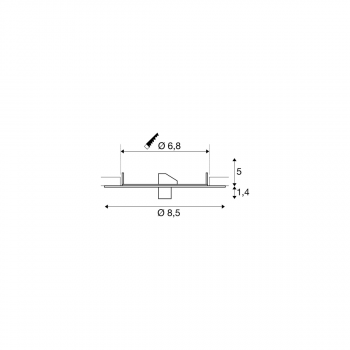 SLV FITU Einbaurosette, weiß (1004675)