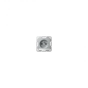 ARDEBO.de Gira 448926 Steckdose mit Erdungsstift 16 A 250 V~, LED-Orientierungsleuchte und Shutter System 55, Aluminium
