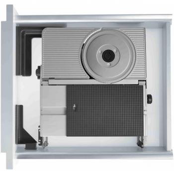 Ritter AES72SR-H Einbau-Allesschneider, Normschubladen ab 50 cm, 2-Finger-Einschaltsystem, mit Haltewinkel für Fingerschutz und Restehalter