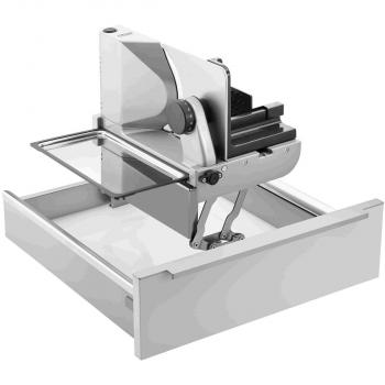 Ritter AES72SR-H Einbau-Allesschneider, Normschubladen ab 50 cm, 2-Finger-Einschaltsystem, mit Haltewinkel für Fingerschutz und Restehalter
