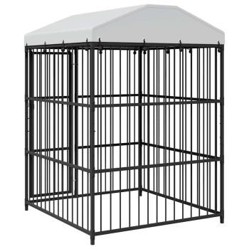 Outdoor-Hundezwinger mit Überdachung 150 x 150 x 200 cm