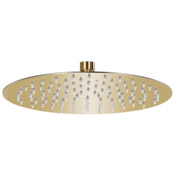 ARDEBO.de - Regenbrause Edelstahl 25 cm Rund Golden