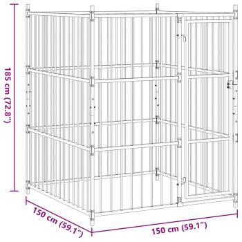Outdoor-Hundezwinger 150 x 150 x 185 cm