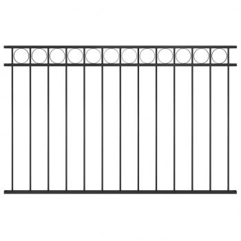 ARDEBO.de - Zaunfeld Stahl 1,7x1 m Schwarz