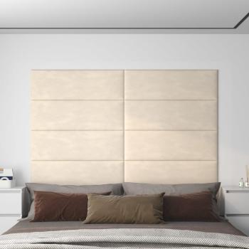 ARDEBO.de - Wandpaneele 12 Stk. Creme 90x30 cm Samt 3,24 m²