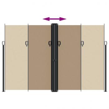 Seitenmarkise Ausziehbar Taupe 220x600 cm