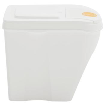 Stapelbare Mülleimer 4 Stk. Weiß 100 L Polypropylen