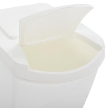 Stapelbare Mülleimer 4 Stk. Weiß 100 L Polypropylen