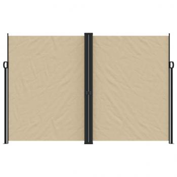 Seitenmarkise Ausziehbar Beige 220x1000 cm