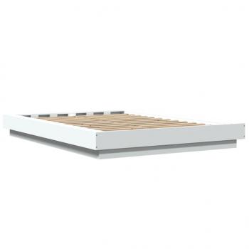 Bettgestell mit LED Weiß 120x190 cm Holzwerkstoff