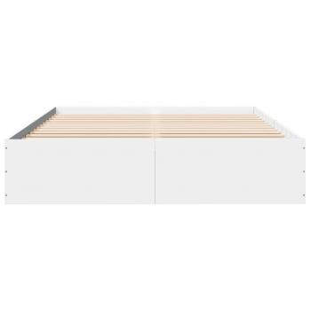 Bettgestell Weiß 150x200 cm Holzwerkstoff