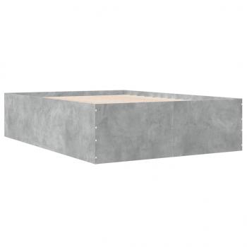 Bettgestell Betongrau 120x200 cm Holzwerkstoff