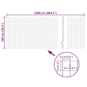 Gartenzaun Maschendraht gitter 25x1,0m Gitterzaun