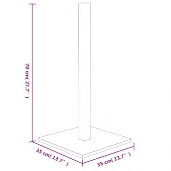 Kratzsäule Hellgrau 35x35x70 cm