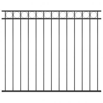 ARDEBO.de - Zaunfeld Stahl 1,7x1,5 m Schwarz