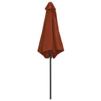 ARDEBO.de - Sonnenschirm mit Aluminium-Mast 270 x 246 cm Terracotta-Rot