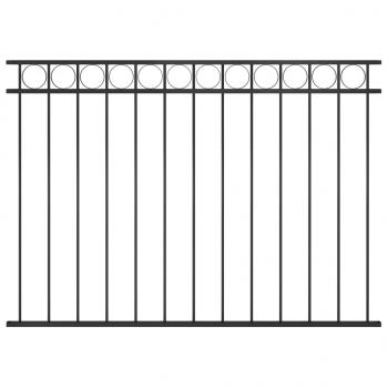 ARDEBO.de - Zaunfeld Stahl 1,7x1,2 m Schwarz