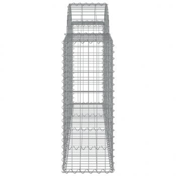 Gabionen mit Hochbogen 25 Stk. 200x30x80/100cm Verzinktes Eisen