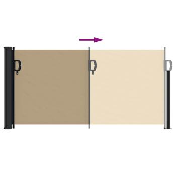 Seitenmarkise Ausziehbar Beige 100x500 cm