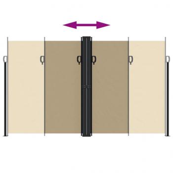 Seitenmarkise Ausziehbar Beige 200x600 cm