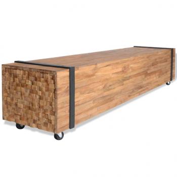 ARDEBO.de - TV-Schrank 110x30x32,5 cm Massivholz Teak
