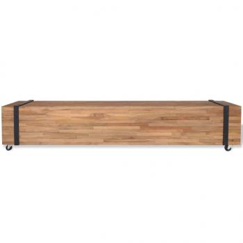 TV-Schrank 110x30x32,5 cm Massivholz Teak
