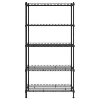 Lagerregal mit 5 Böden 90x35x180 cm Schwarz 250 kg